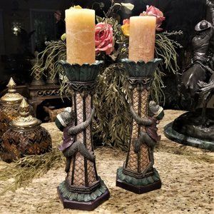 CBK Organ Grinder Bellhop Monkey Candle Holder